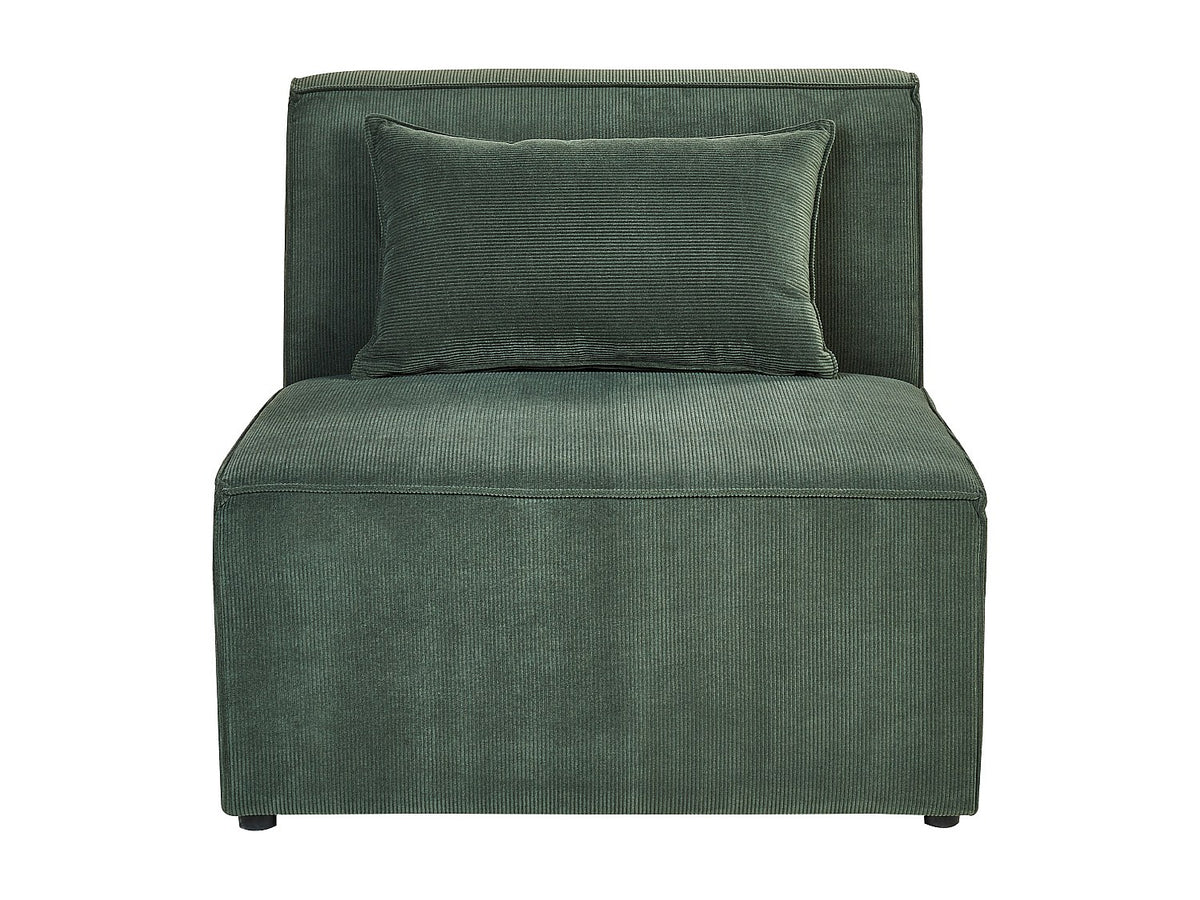 Angle pour canapé modulable 4 places vert velours