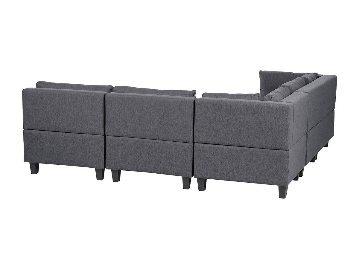 Angle pour canapé modulable 5 places gris tissu