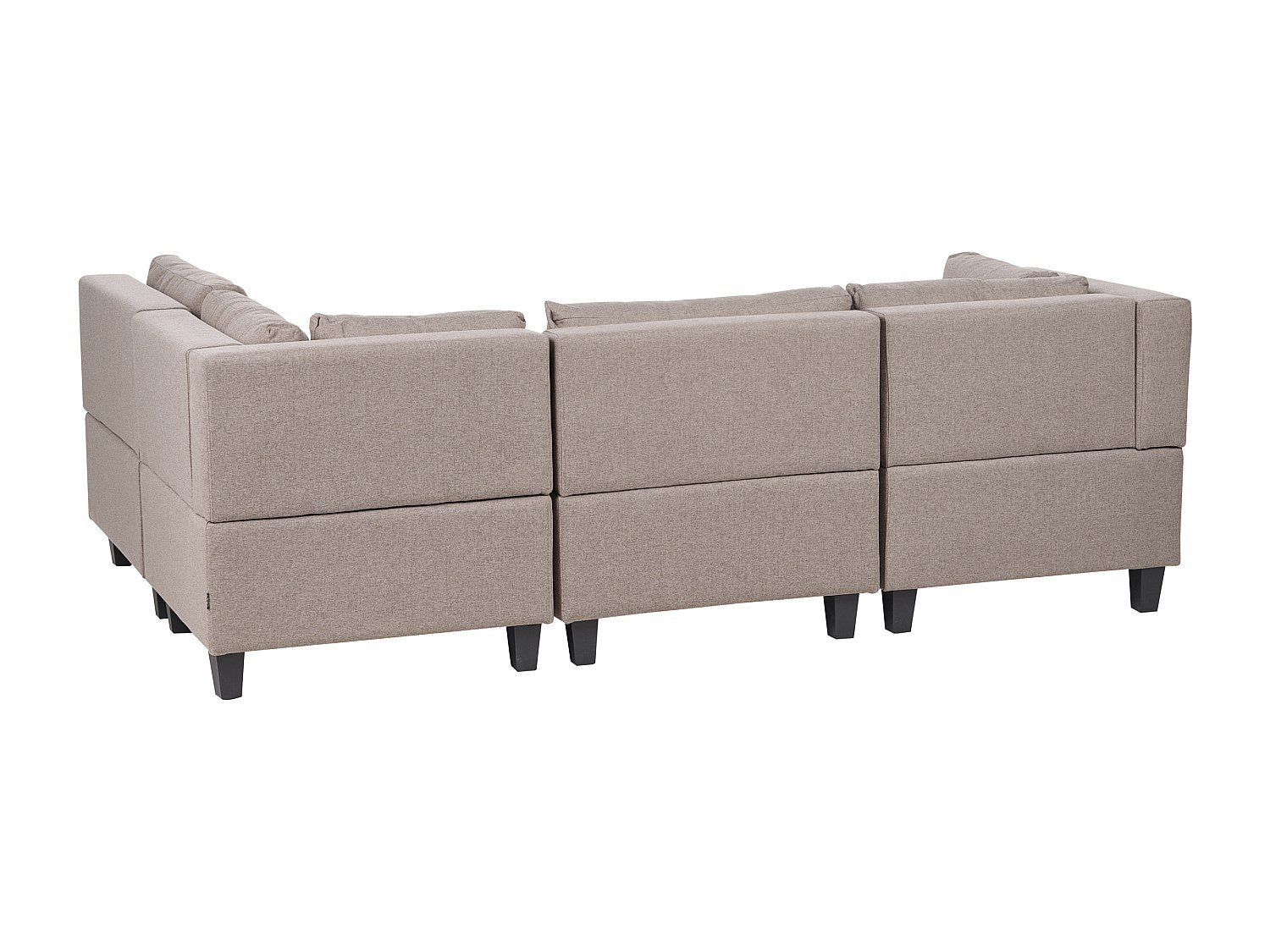 Angle pour canapé modulable 4 places marron tissu