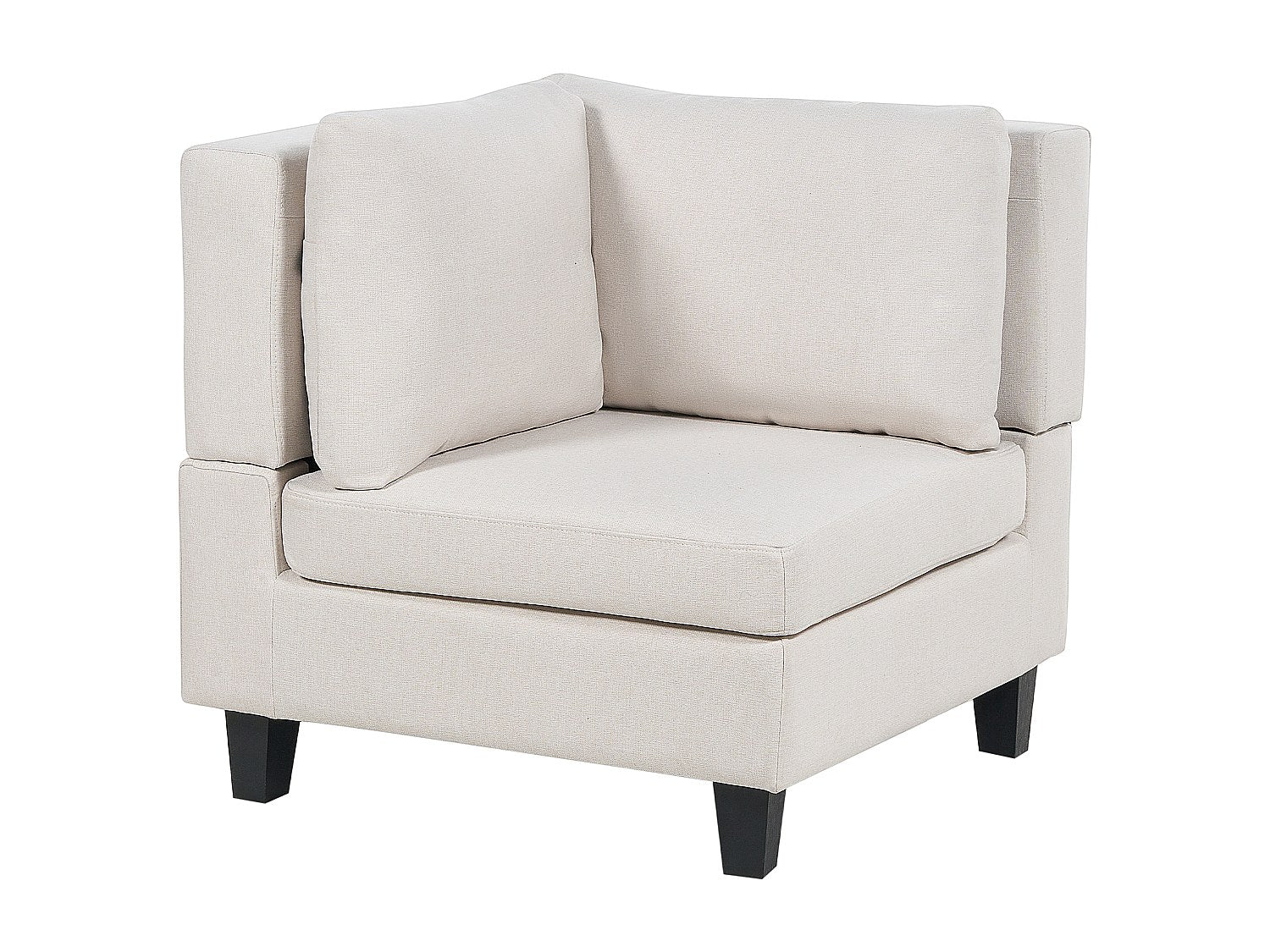 Canapé modulable 5 places beige tissu
