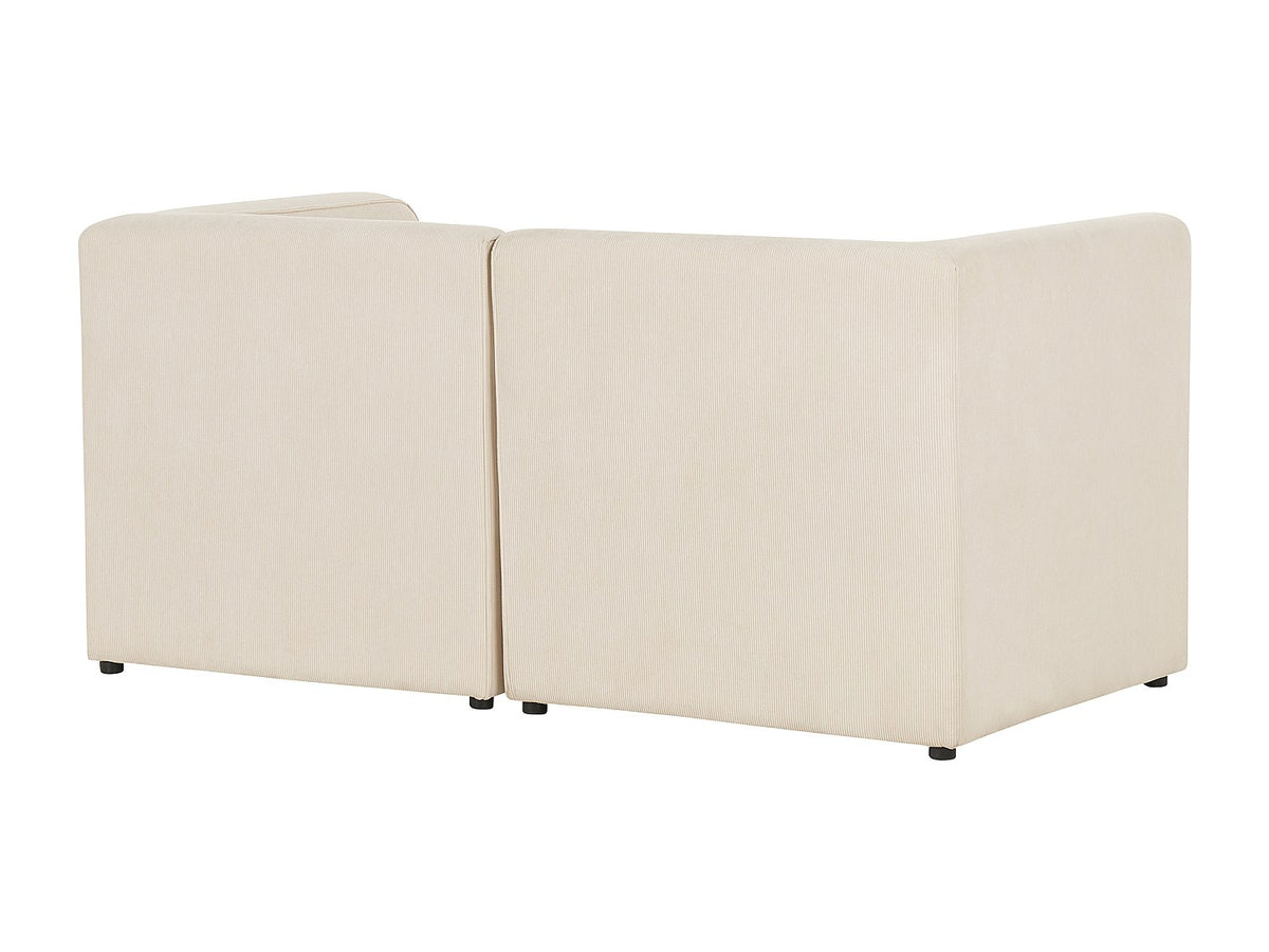 Canapé modulable 2 places beige velours