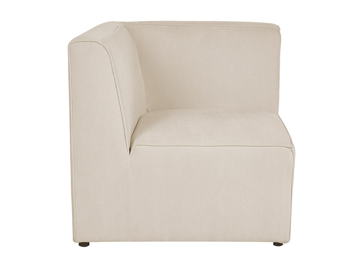 Canapé modulable 2 places beige velours