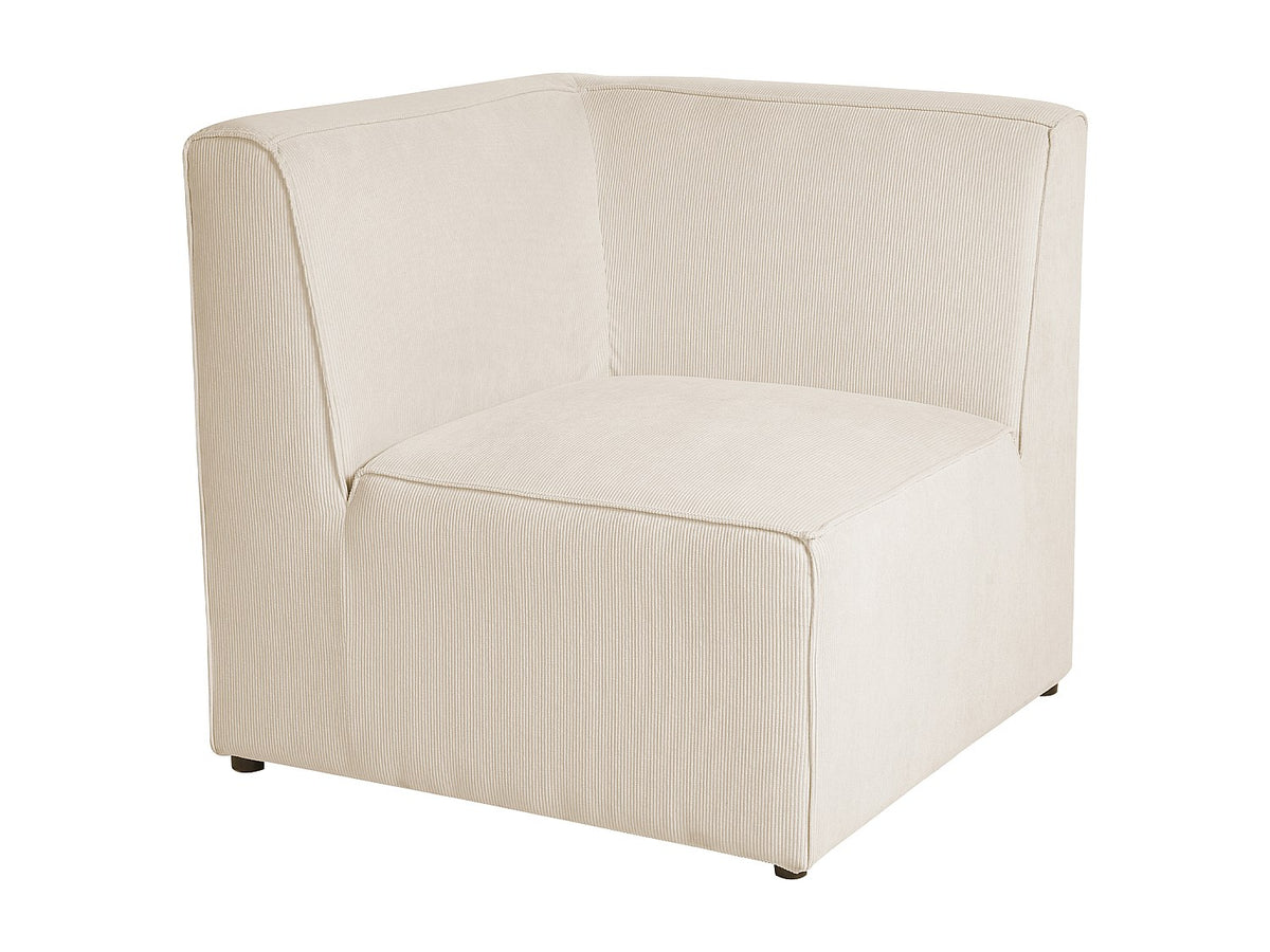 Canapé modulable 2 places beige velours