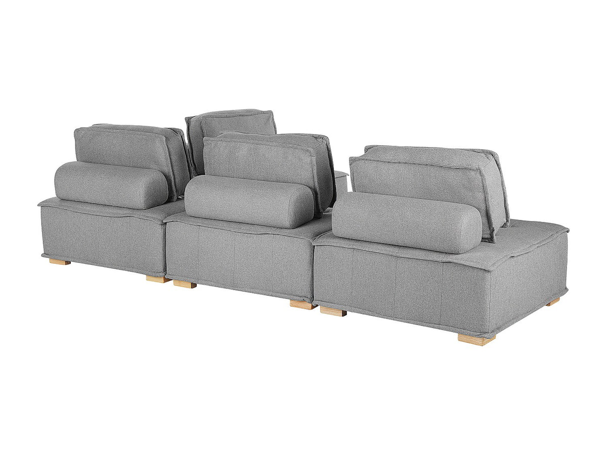 Angle pour canapé modulable 4 places gris tissu