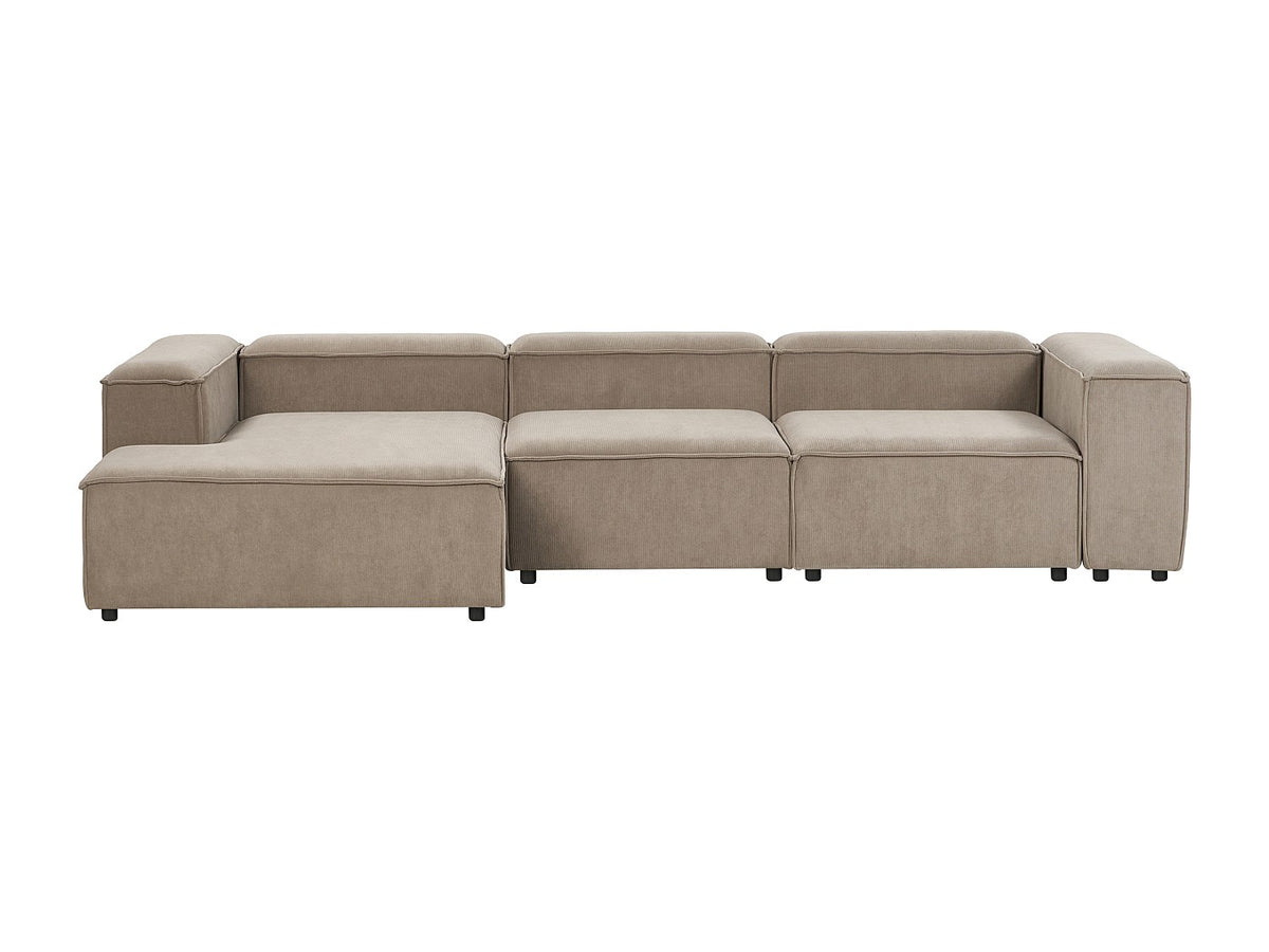 Angle pour canapé modulable 4 places taupe velours