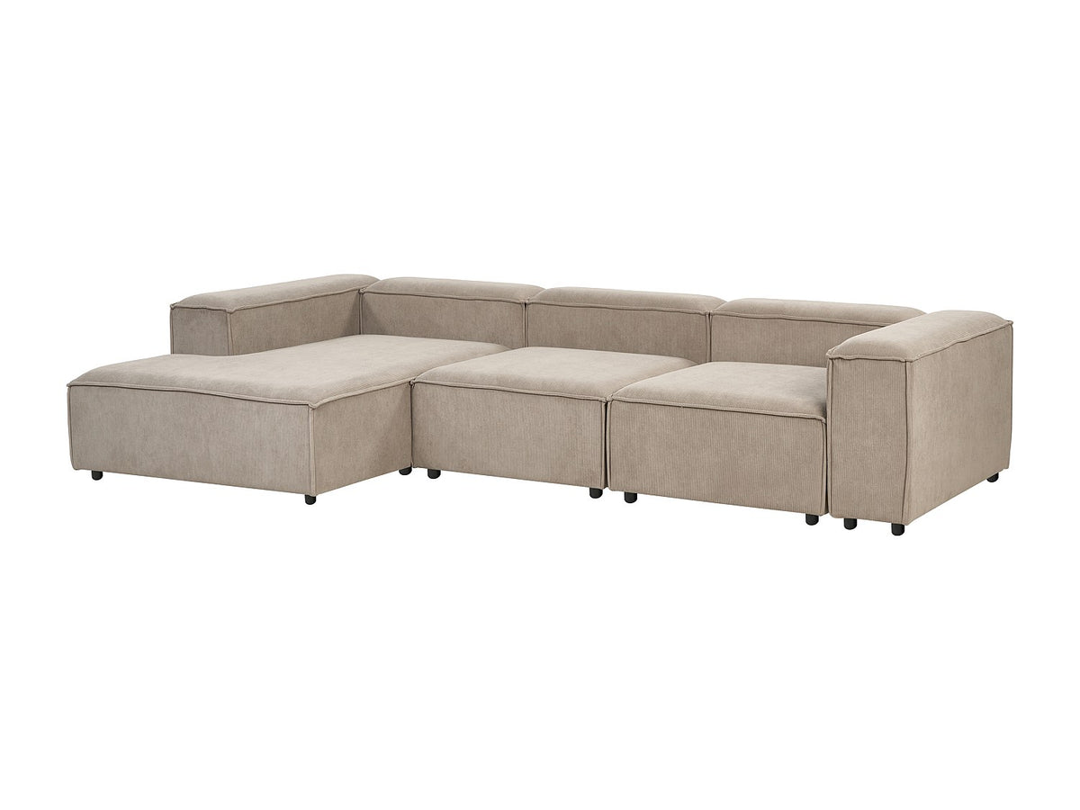 Angle pour canapé modulable 4 places taupe velours