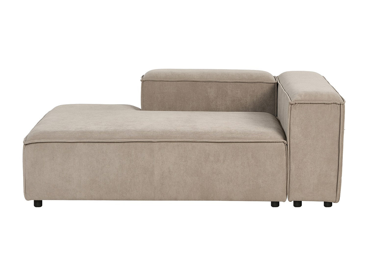 Angle pour canapé modulable 4 places taupe velours