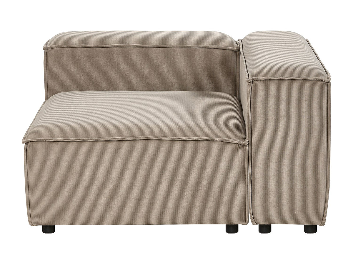 Angle pour canapé modulable 4 places taupe velours