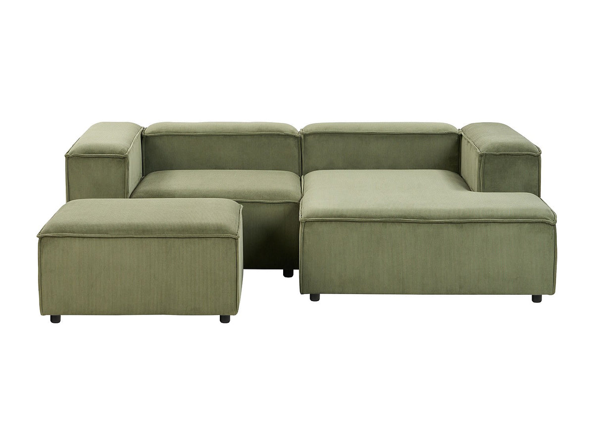 Angle pour canapé modulable 3 places vert velours