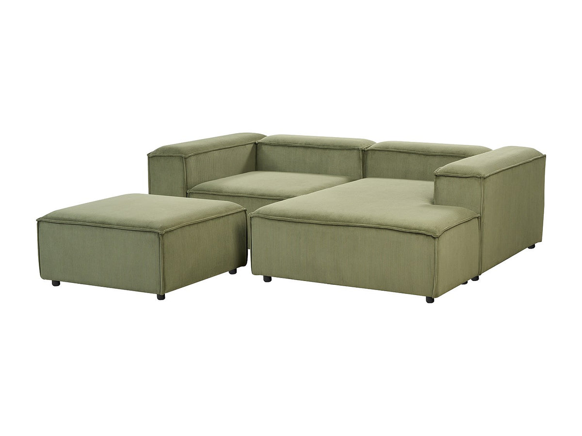 Angle pour canapé modulable 3 places vert velours