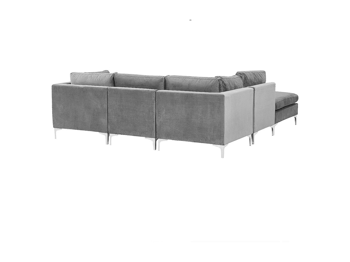 Angle pour canapé modulable 4 places gris tissu