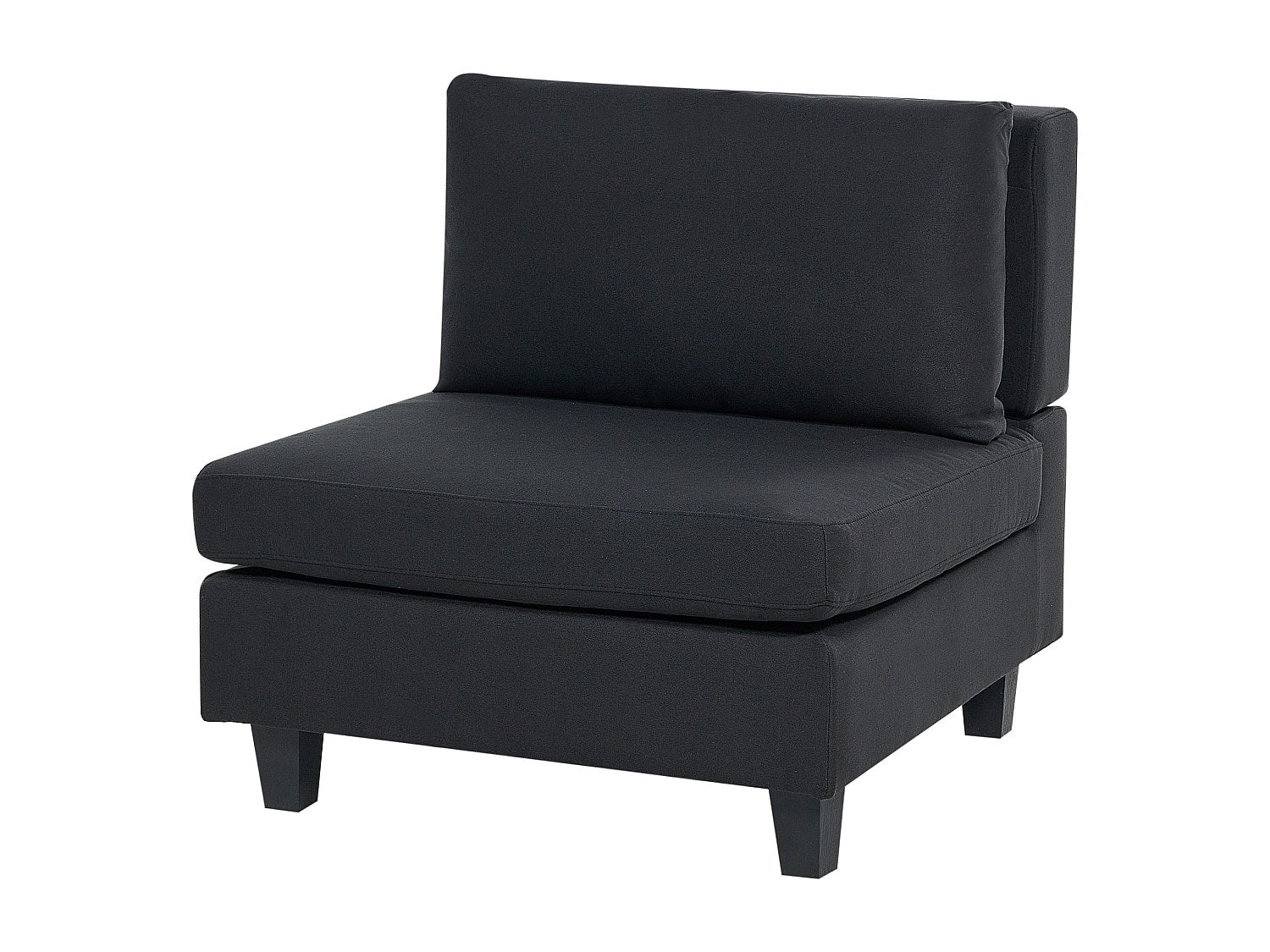 Angle pour canapé modulable 5 places noir tissu