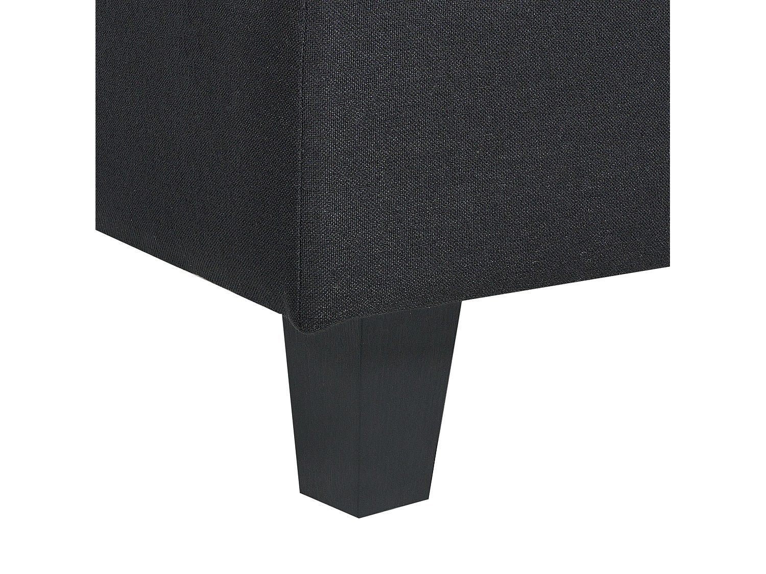 Angle pour canapé modulable 5 places noir tissu