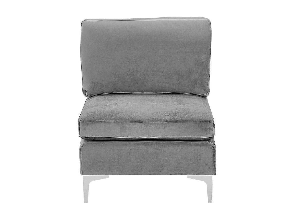 Angle pour canapé modulable gris velours