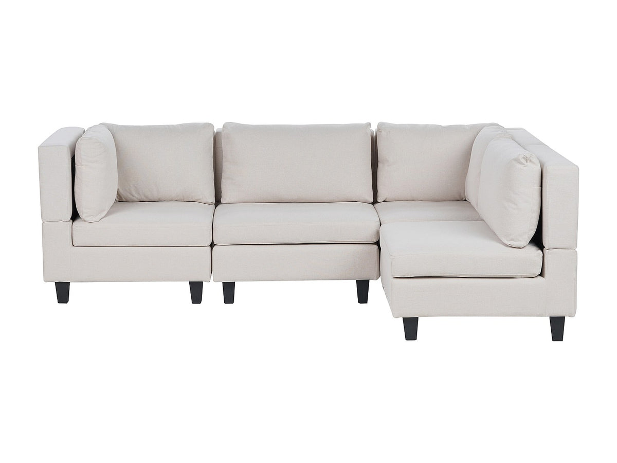 Angle pour canapé modulable 4 places beige tissu