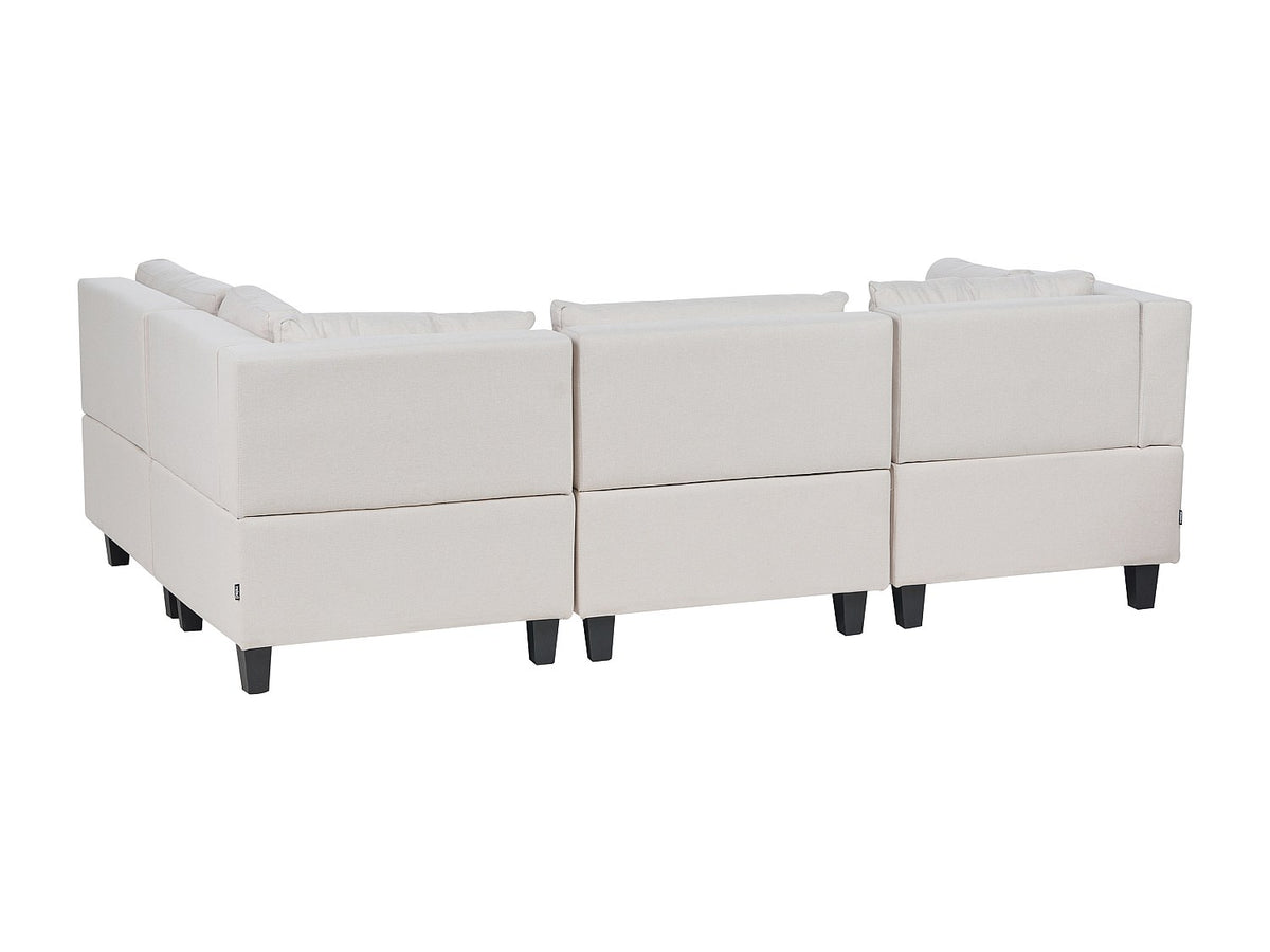 Angle pour canapé modulable 4 places beige tissu