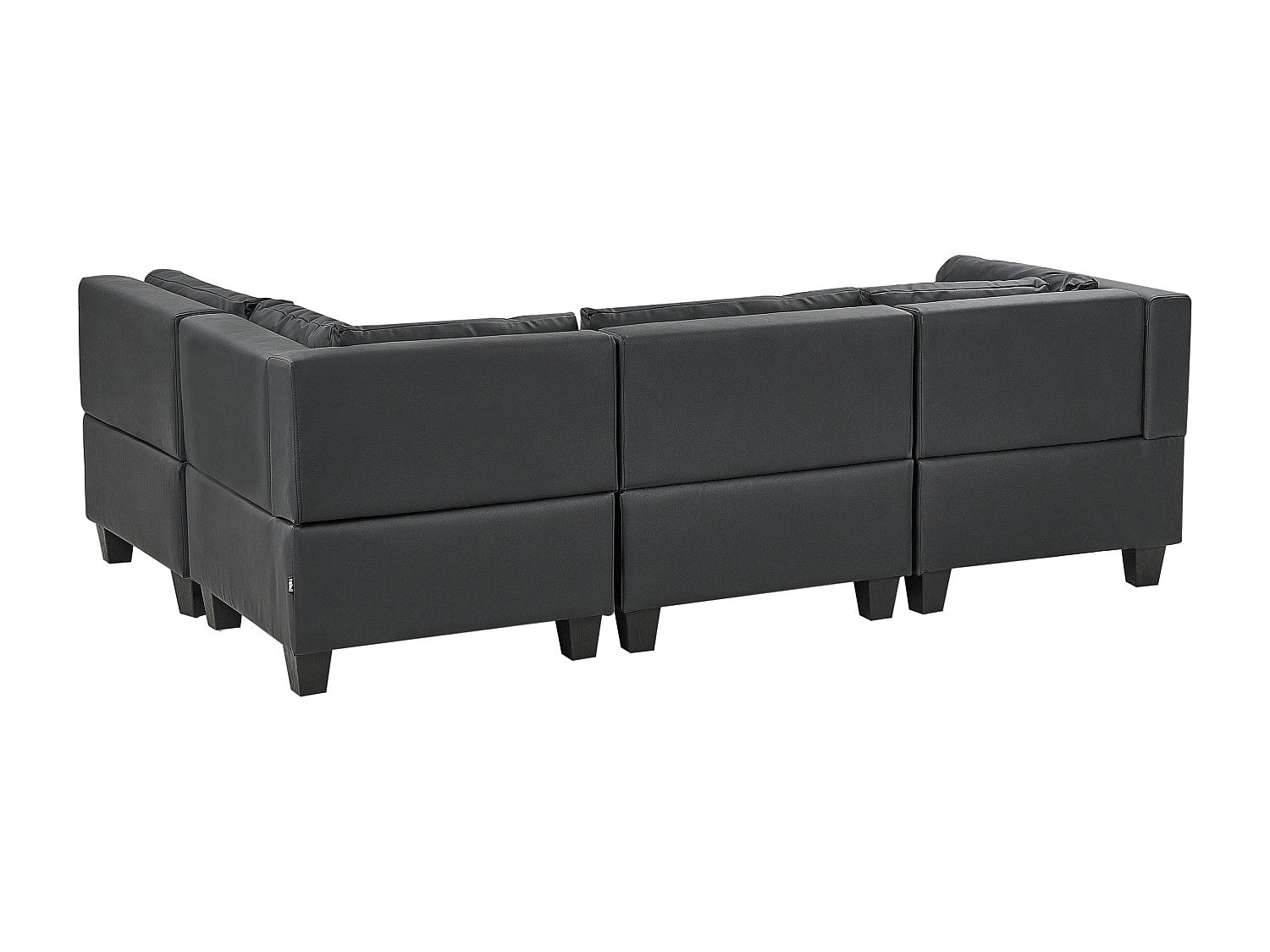 Angle pour canapé modulable 4 places noir simili cuir