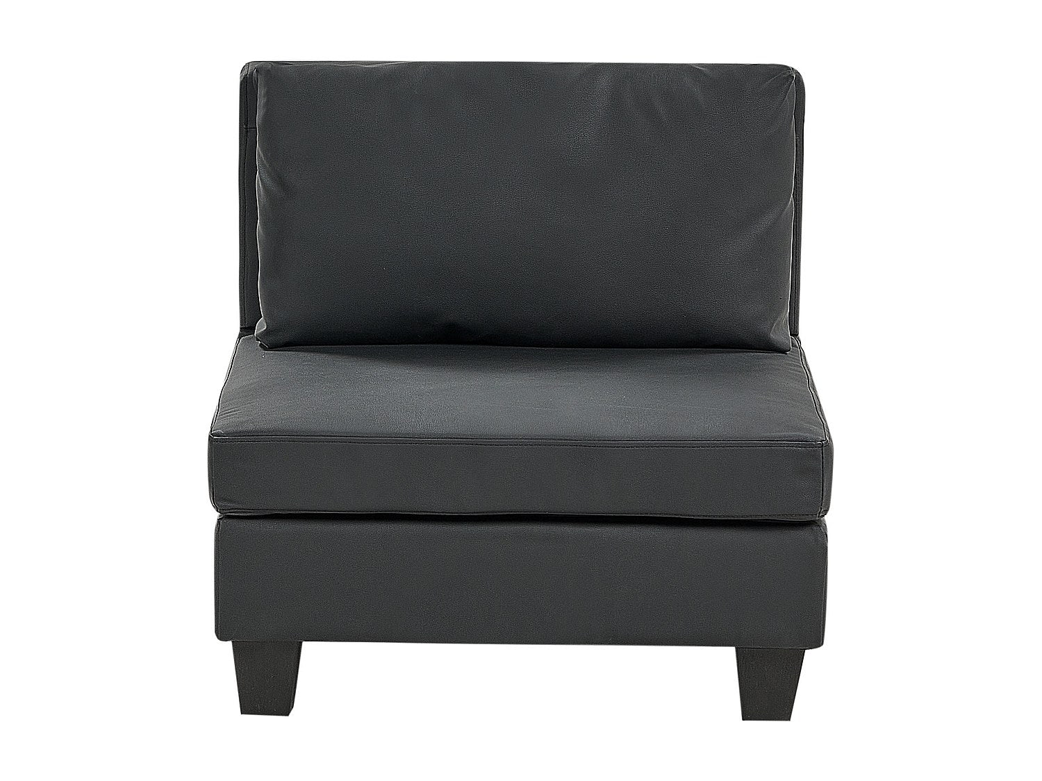 Angle pour canapé modulable 4 places noir simili cuir