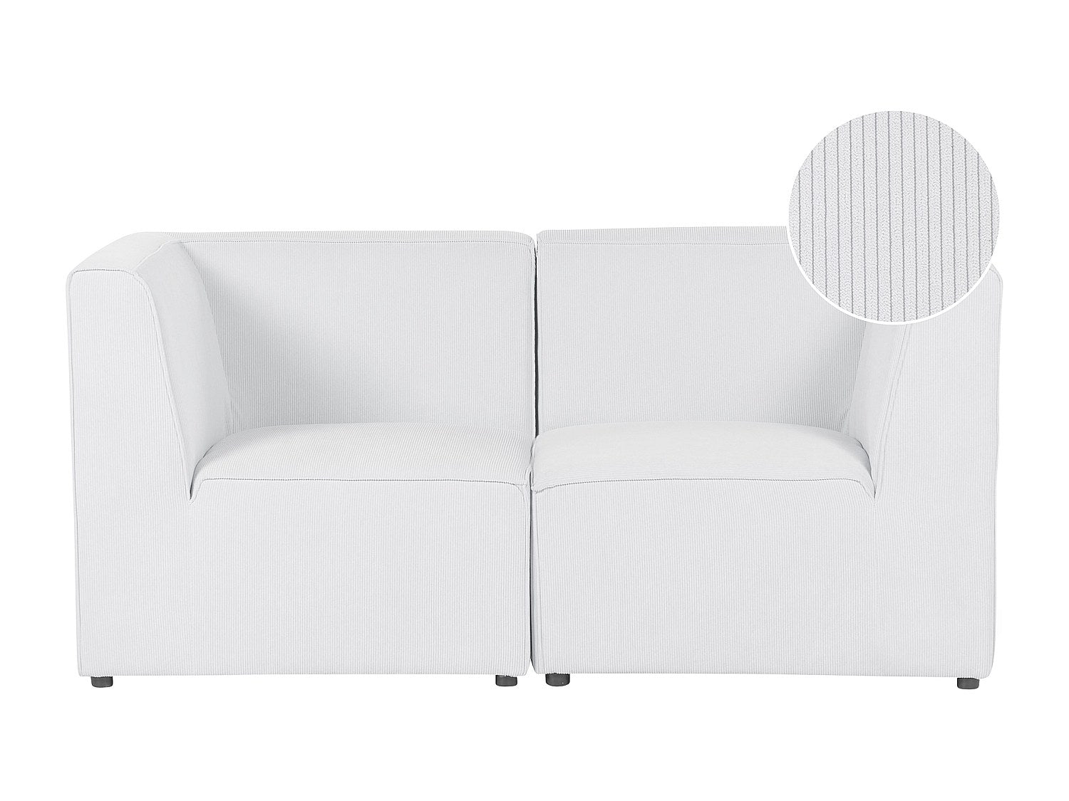 Canapé modulable 2 places blanc velours