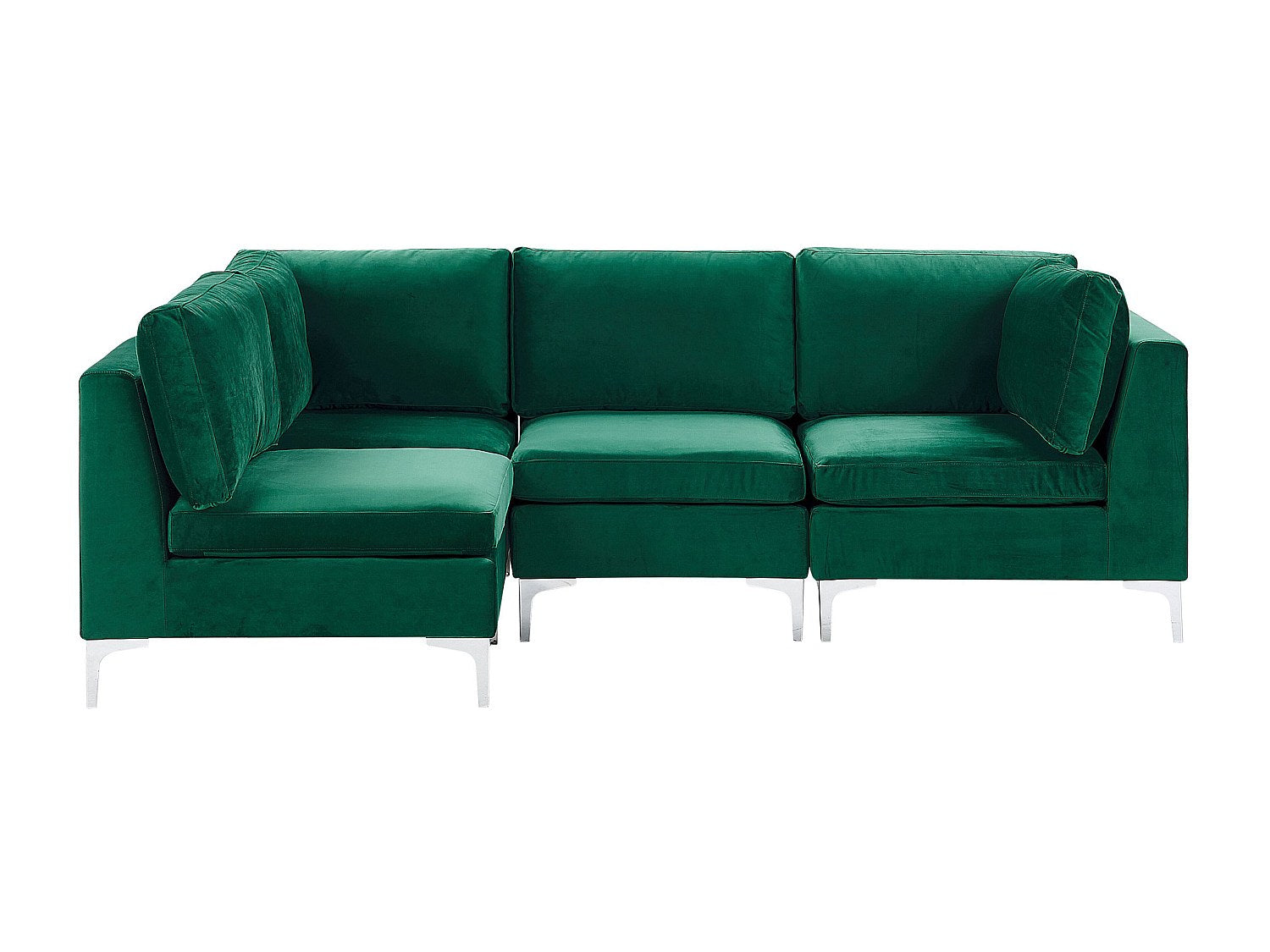 Angle pour canapé modulable 4 places vert velours