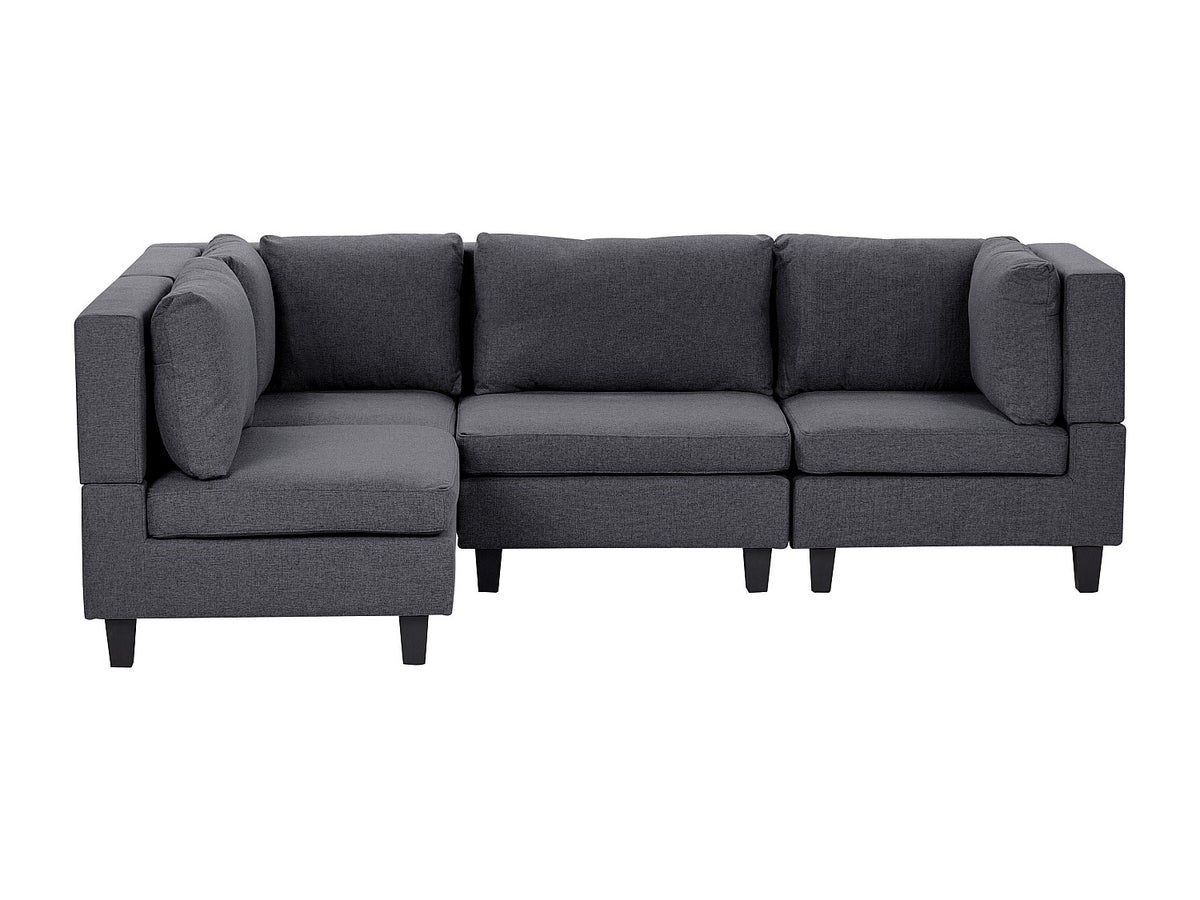 Angle pour canapé modulable 4 places gris tissu