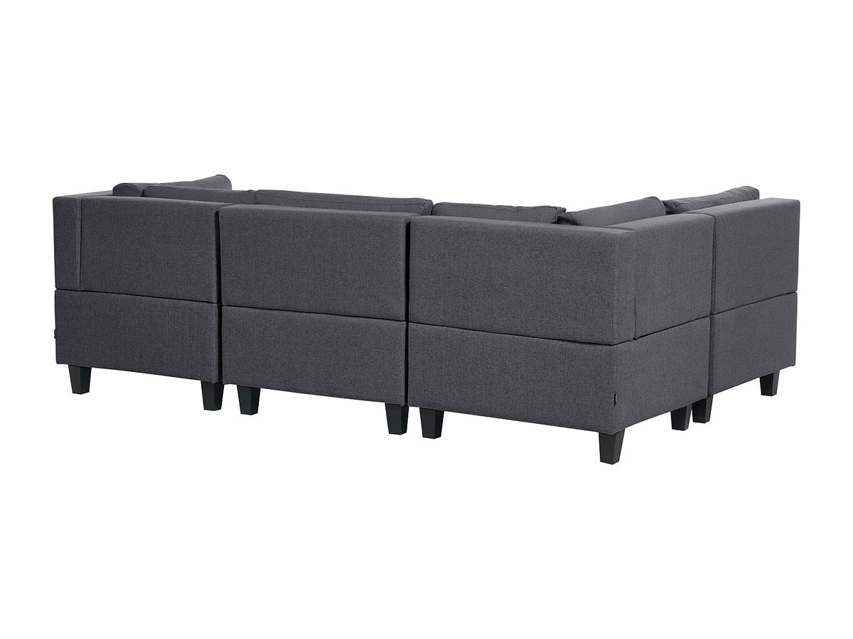 Angle pour canapé modulable 4 places gris tissu