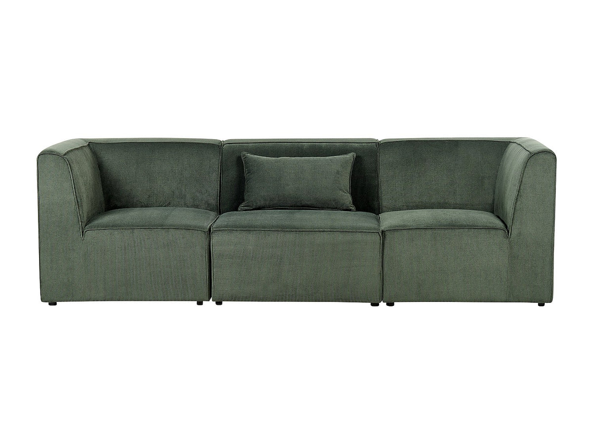 Canapé modulable 3 places vert velours