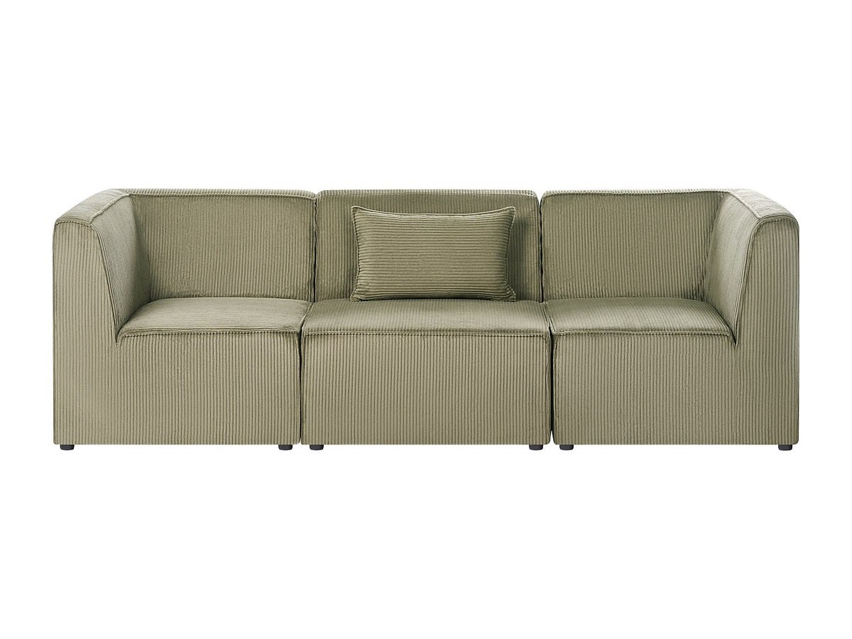 Canapé modulable 3 places vert velours
