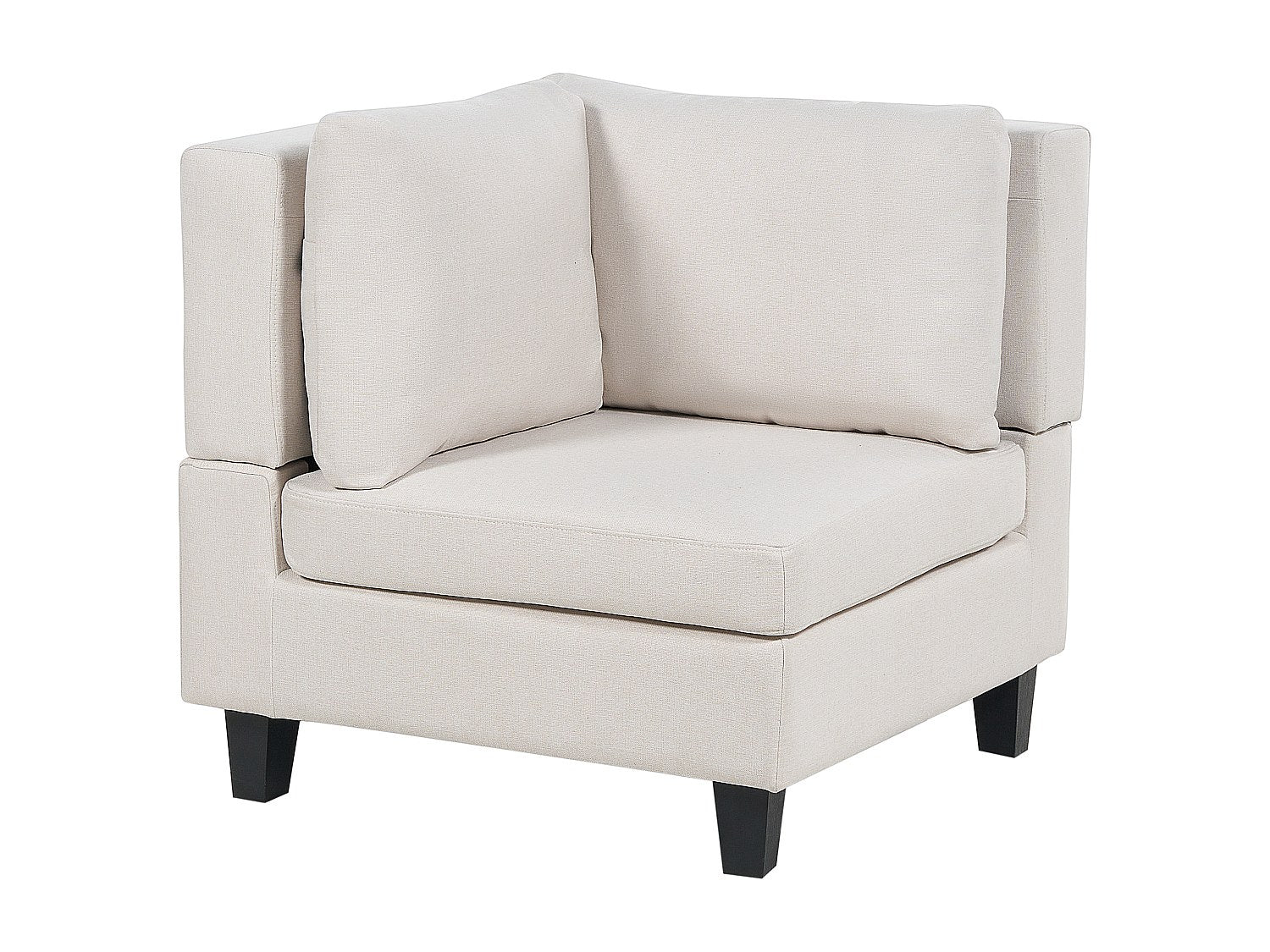 Angle pour canapé modulable 5 places beige tissu