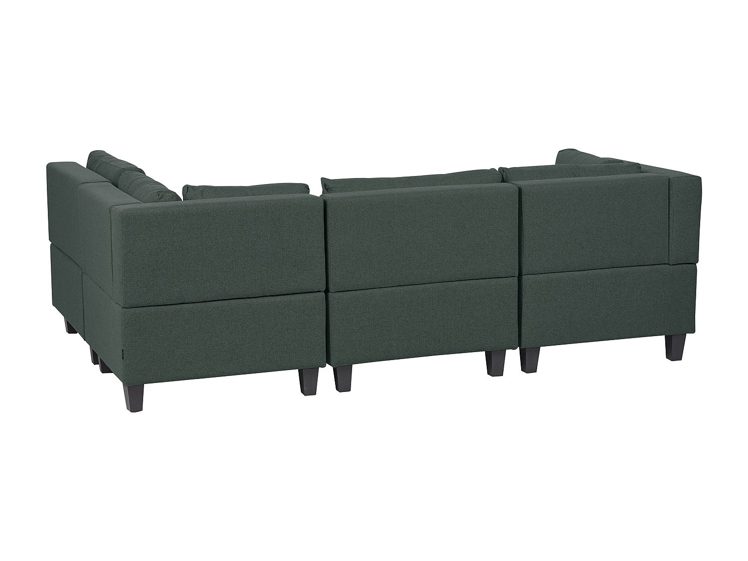 Angle pour canapé modulable 4 places vert tissu