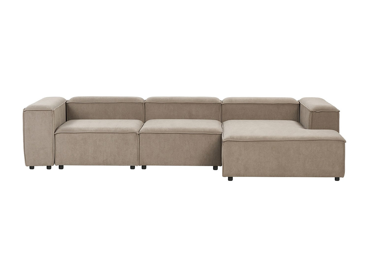 Angle pour canapé modulable 4 places taupe velours
