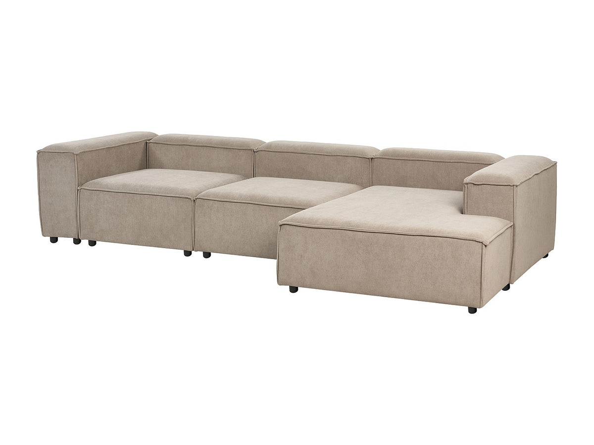 Angle pour canapé modulable 4 places taupe velours