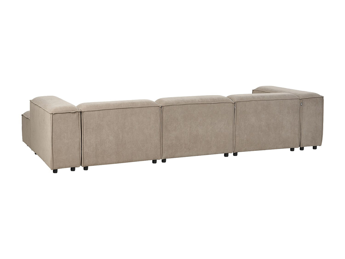 Angle pour canapé modulable 4 places taupe velours