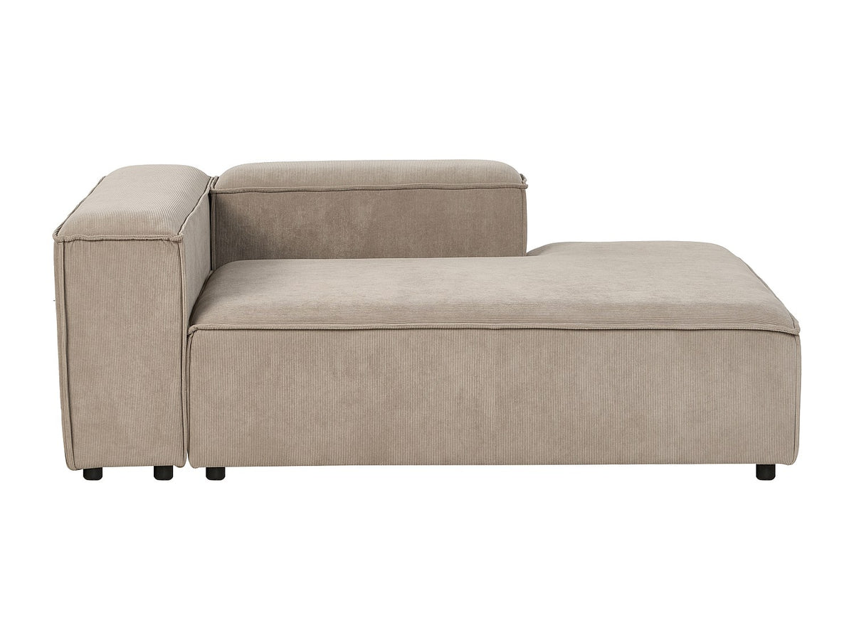 Angle pour canapé modulable 4 places taupe velours