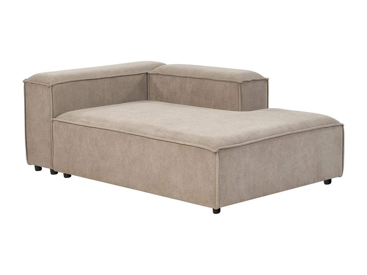 Angle pour canapé modulable 4 places taupe velours