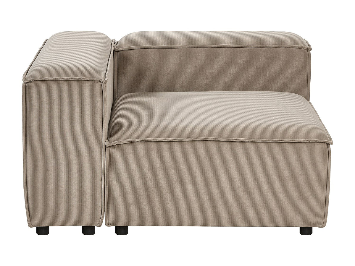 Angle pour canapé modulable 4 places taupe velours