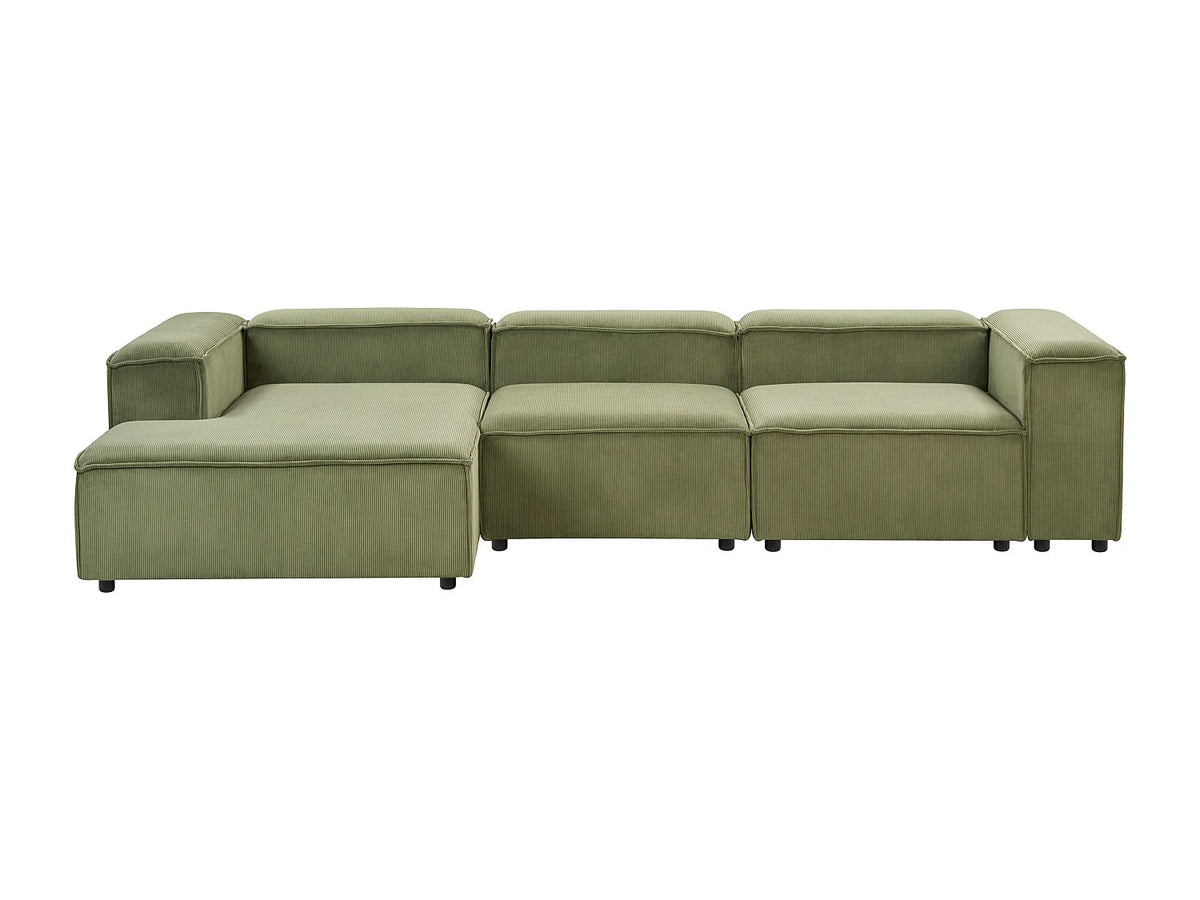 Angle pour canapé modulable 4 places vert velours