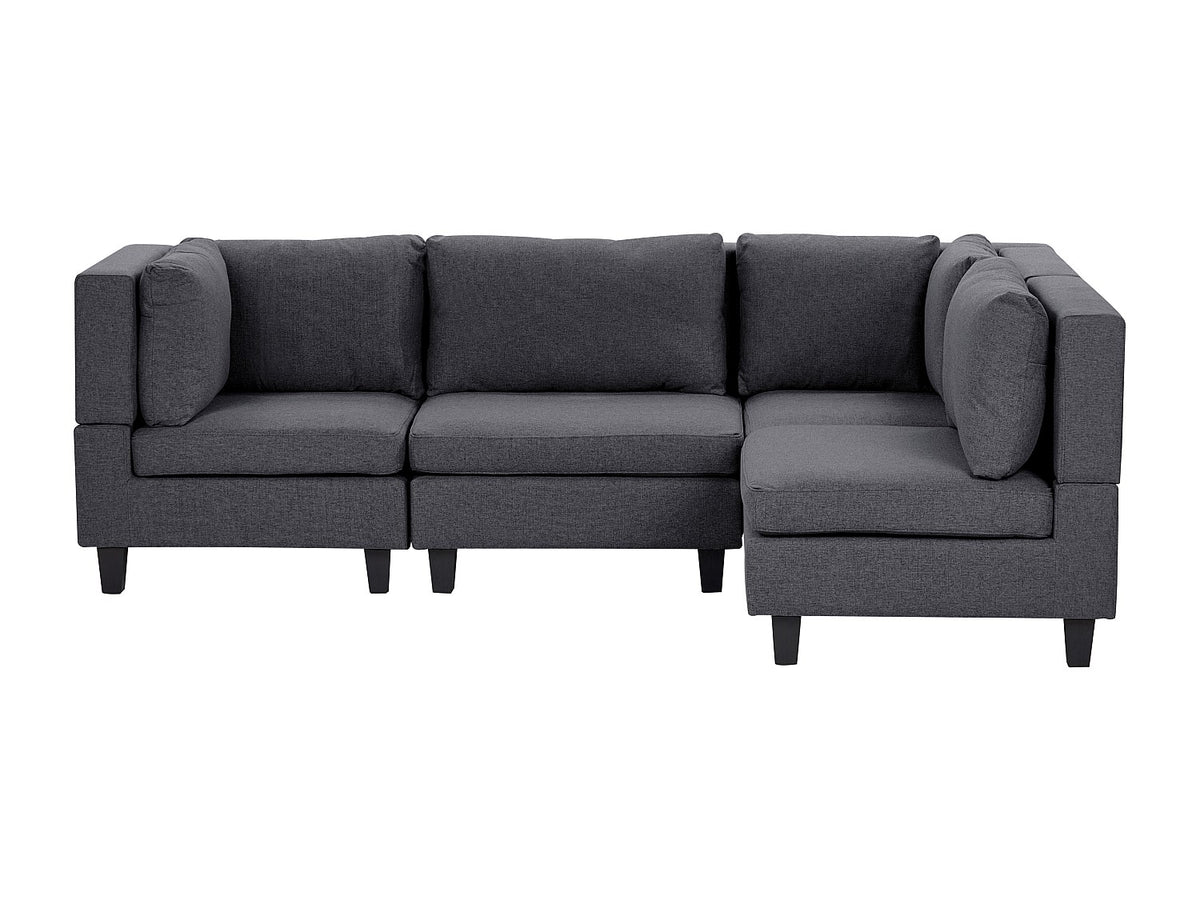 Angle pour canapé modulable 4 places gris tissu
