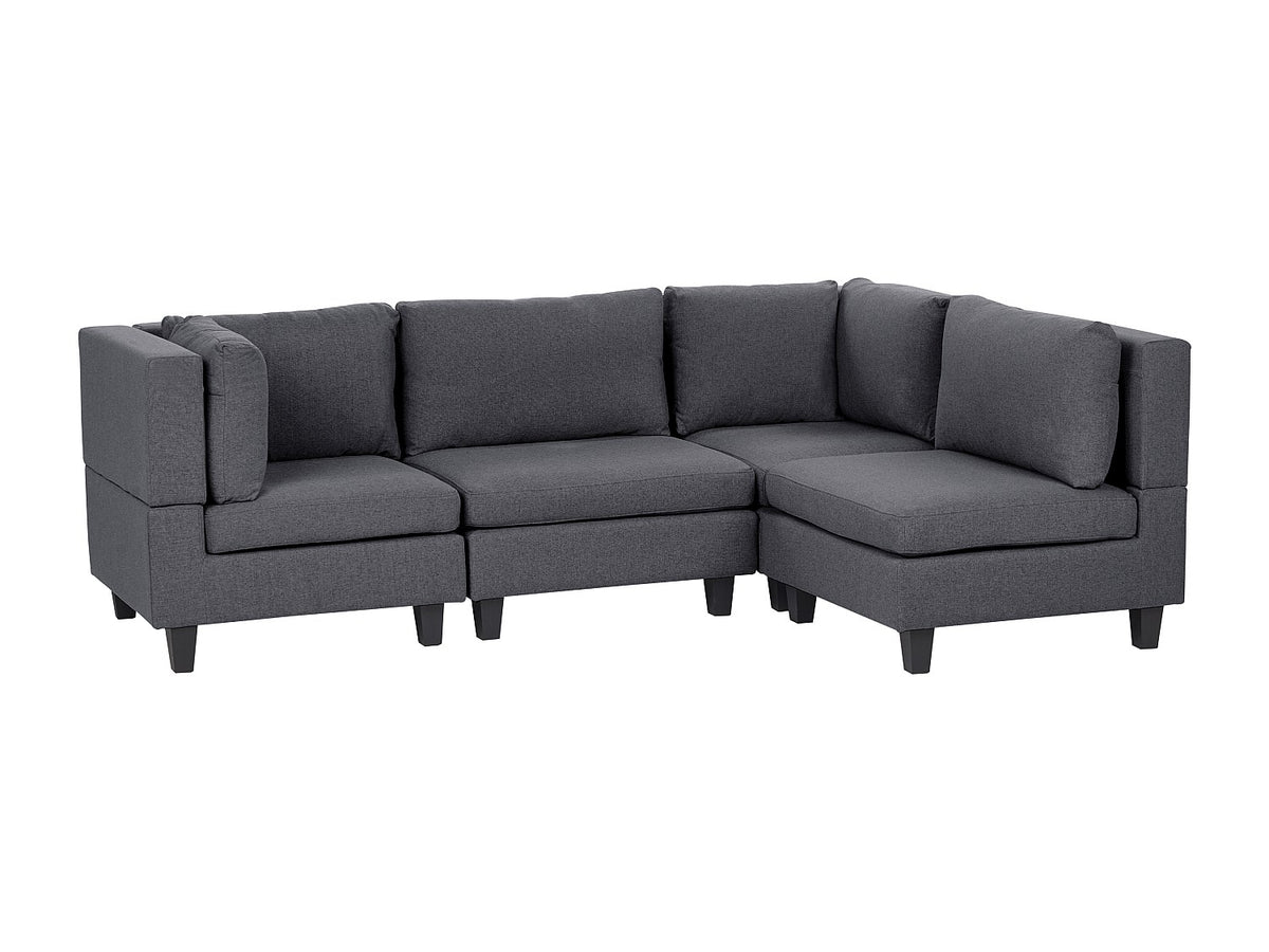 Angle pour canapé modulable 4 places gris tissu