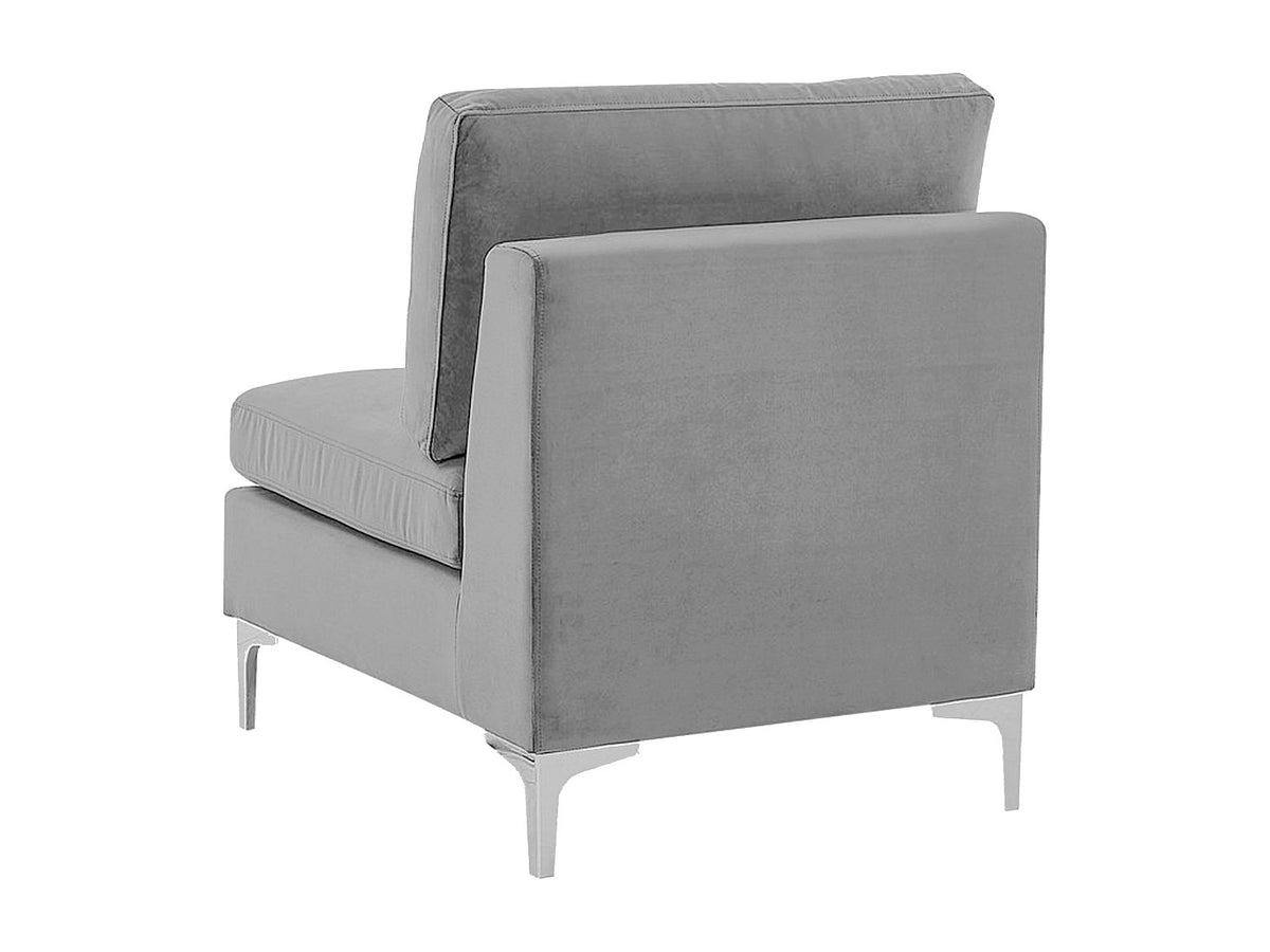 Angle pour canapé modulable gris velours