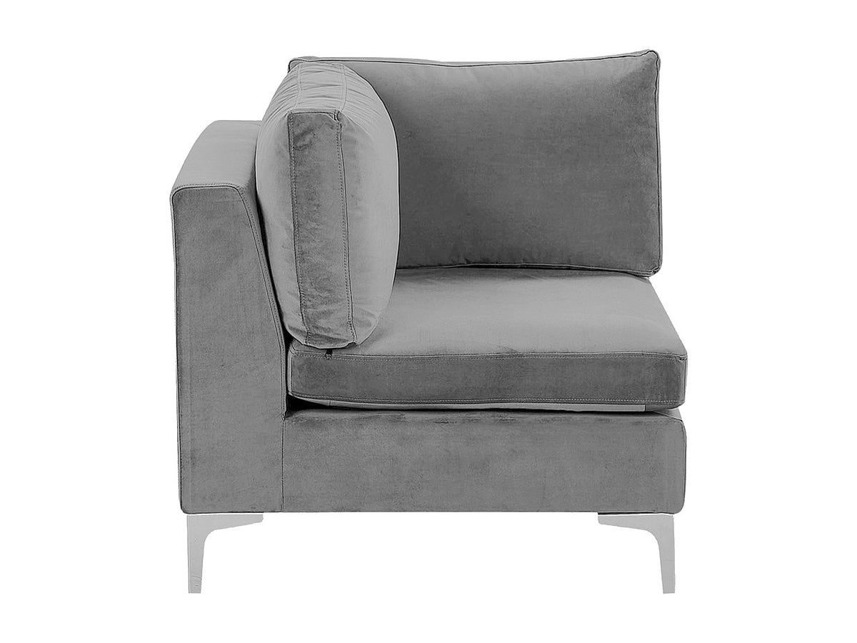 Angle pour canapé modulable gris velours