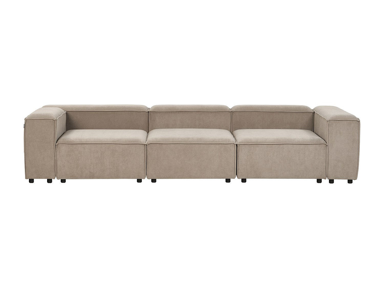 Canapé modulable 3 places marron velours