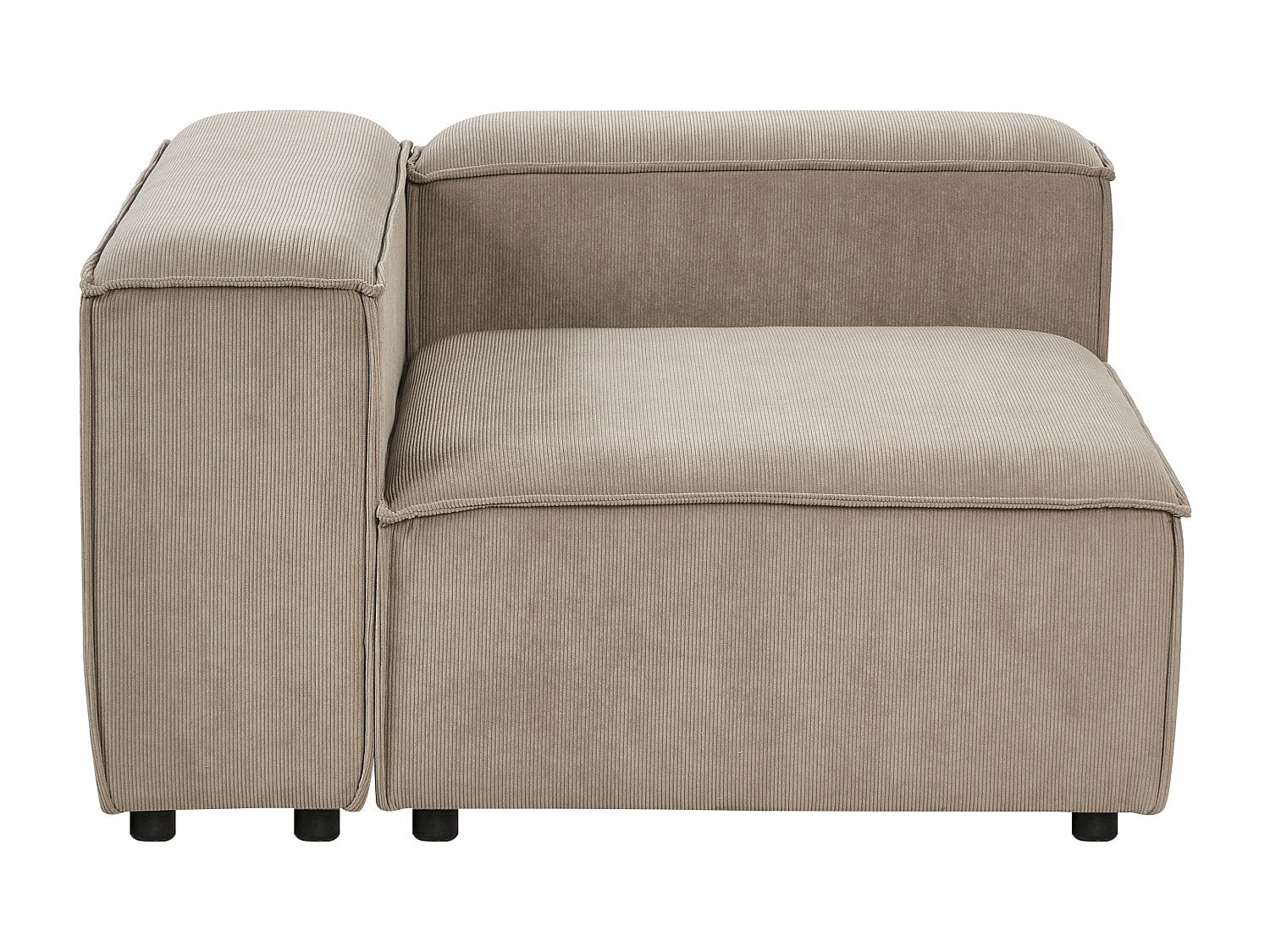 Canapé modulable 3 places marron velours