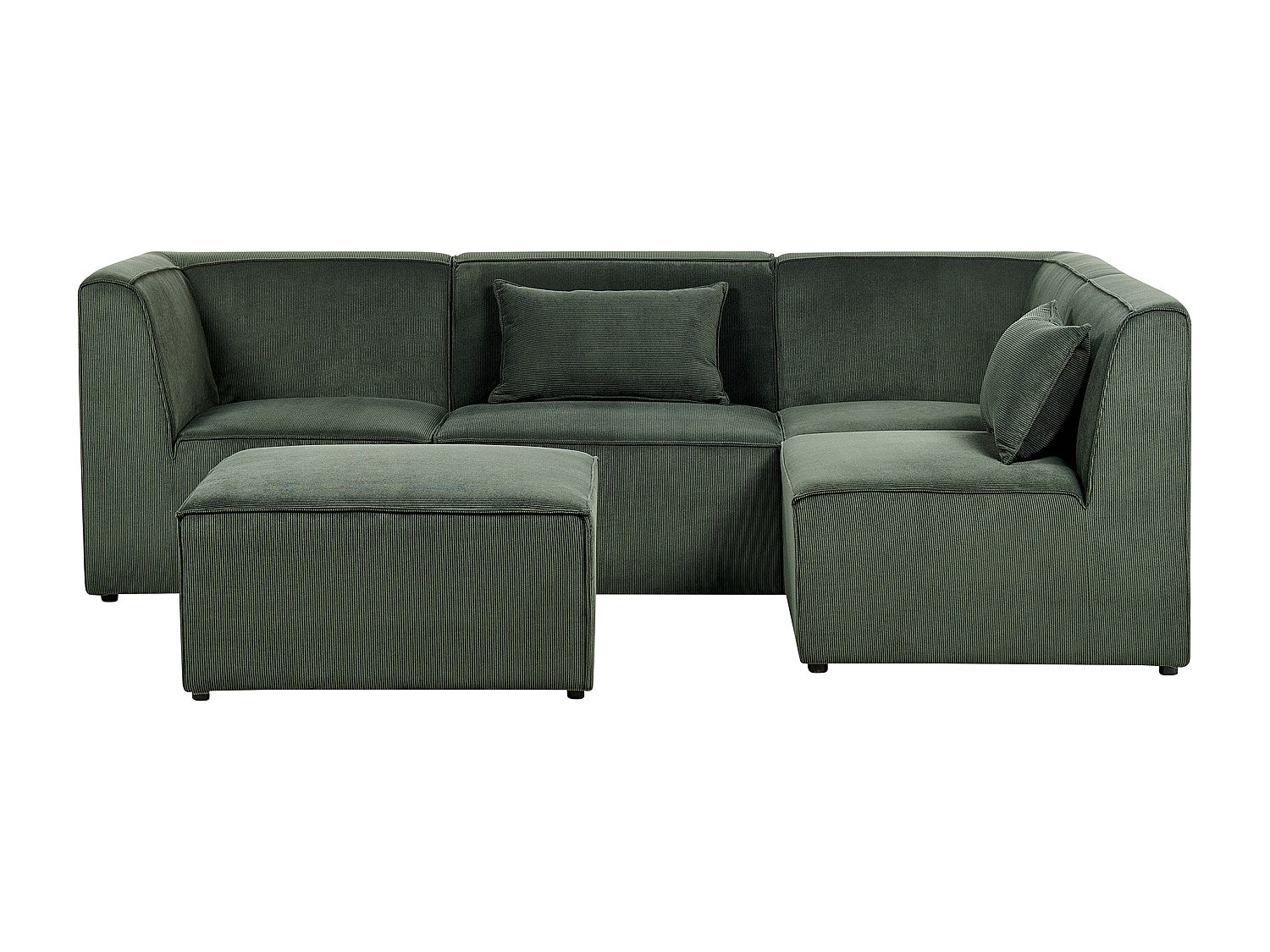 Angle pour canapé modulable 4 places vert velours