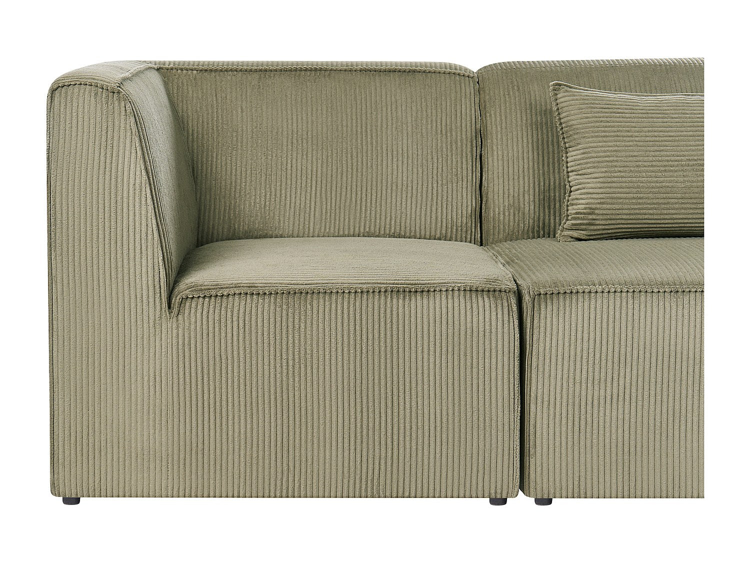 Angle pour canapé modulable 4 places vert velours