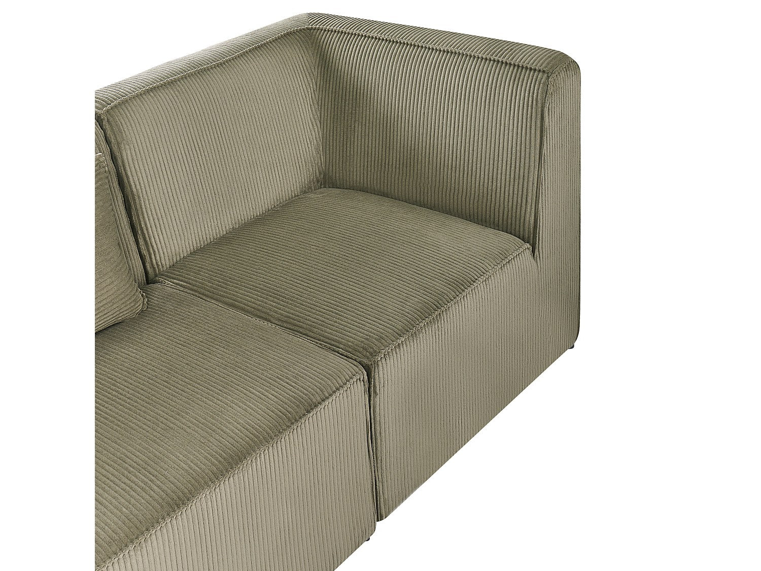 Angle pour canapé modulable 4 places vert velours
