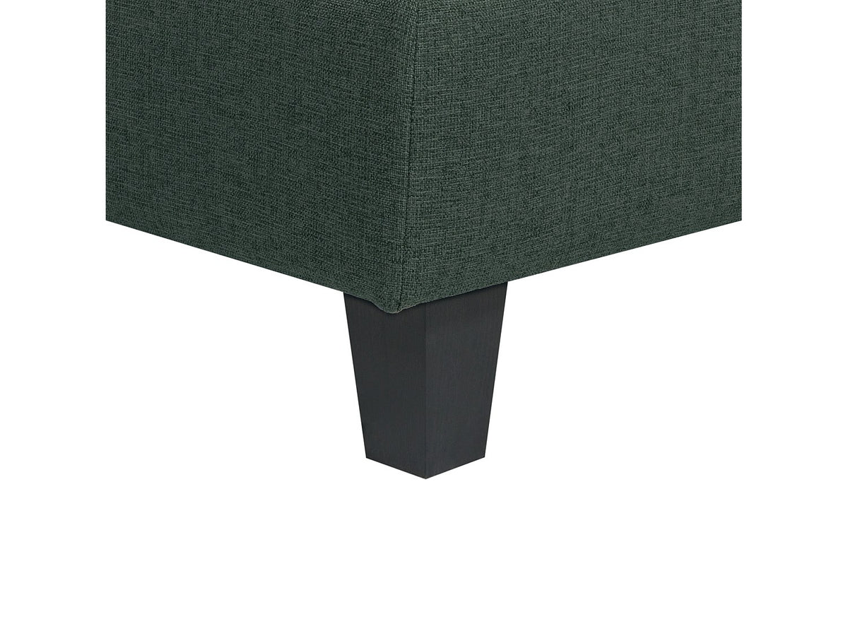 Canapé modulable 5 places vert tissu