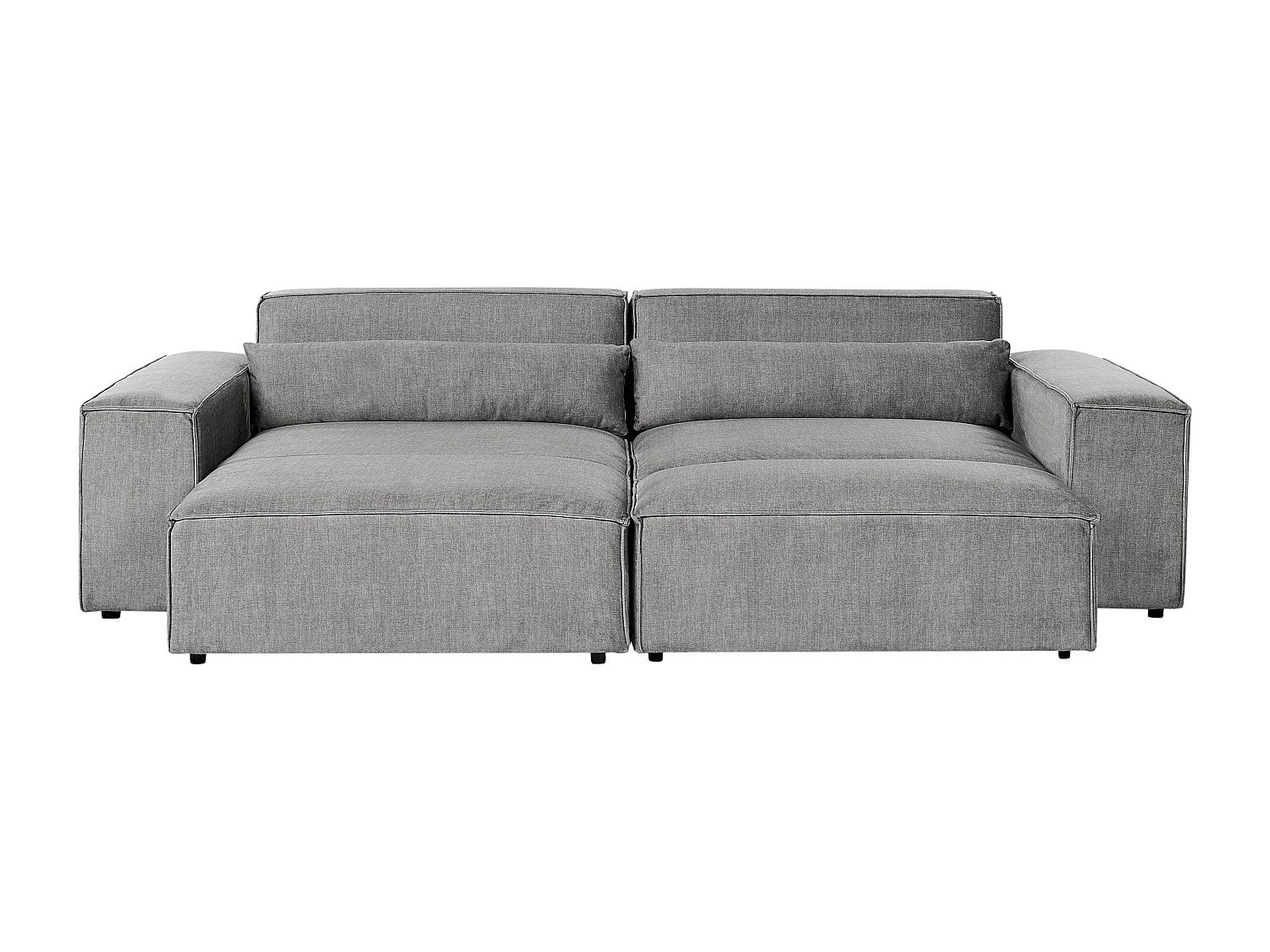 Angle pour canapé modulable 2 places gris tissu