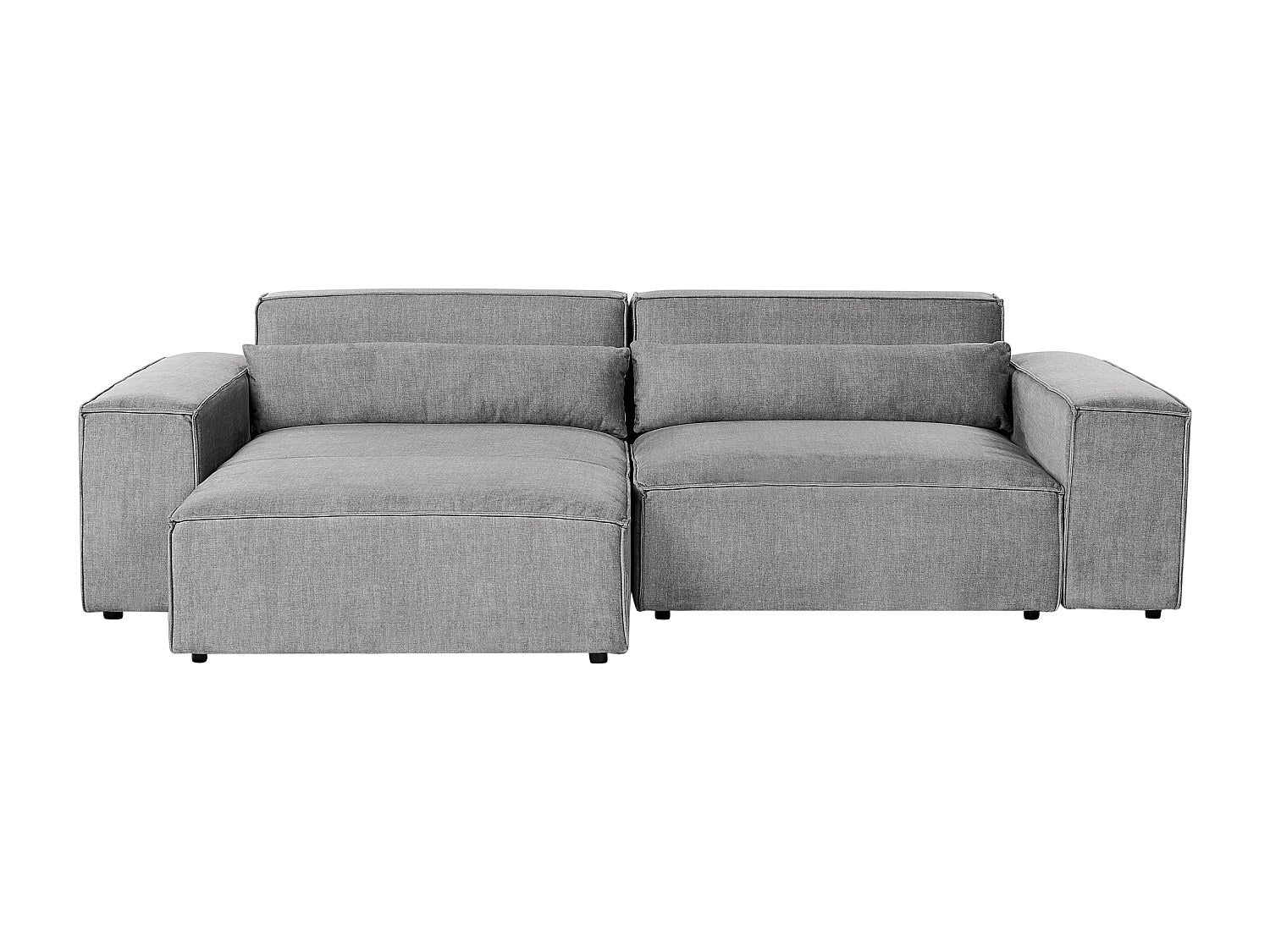 Angle pour canapé modulable 2 places gris tissu