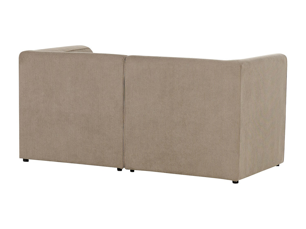 Canapé modulable 2 places taupe velours